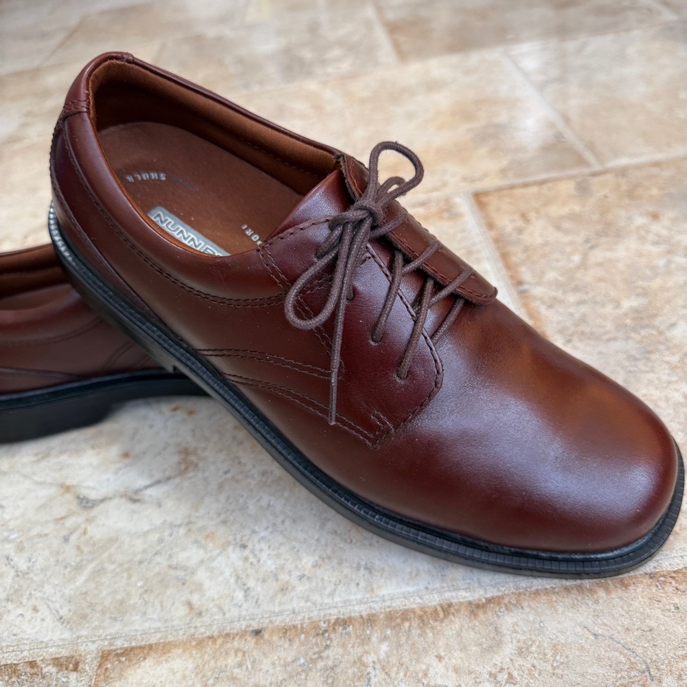 NEW Nunn Bush Brown Leather‎ Size 9M Men's Oxfords